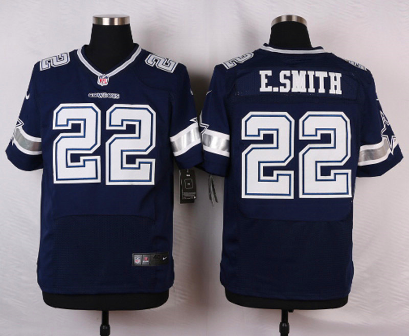 Dallas Cowboys 22 E.Smith Blue Men Nike Elite Jerseys